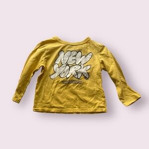H&M Baby Yellow New York Long Sleeve Tee